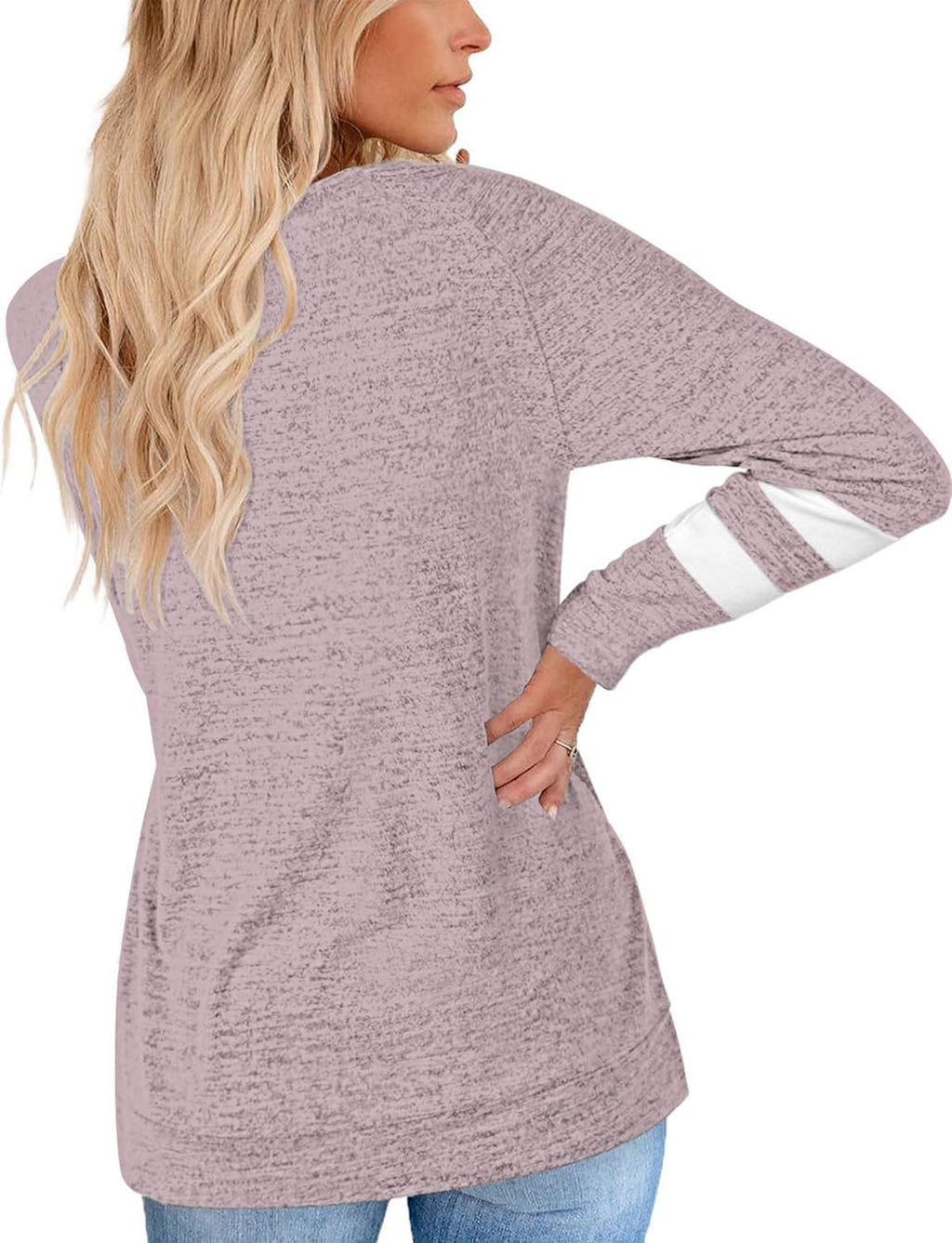 MOLERANI Långärmad rund hals lediga T-shirts blusar sweatshirts tunika toppar för vintern