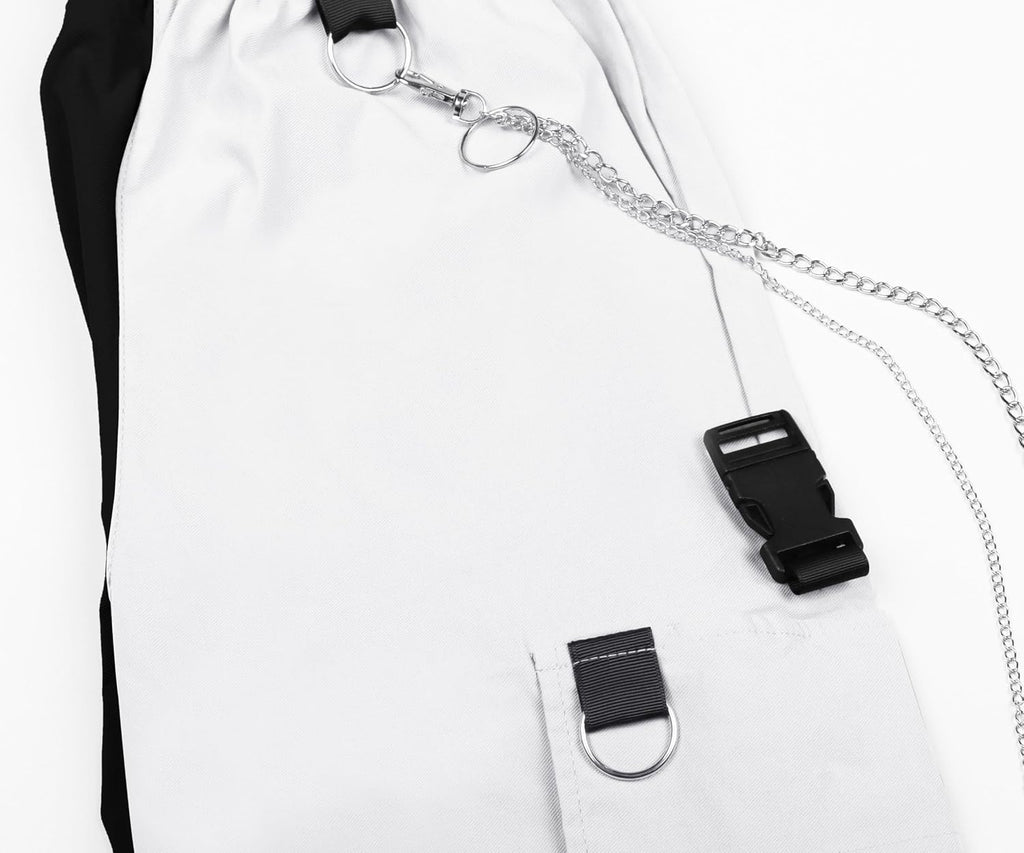 Cargobyxor dam med byxkedja gotiska kläder dam goth punk Y2k techwear byxor