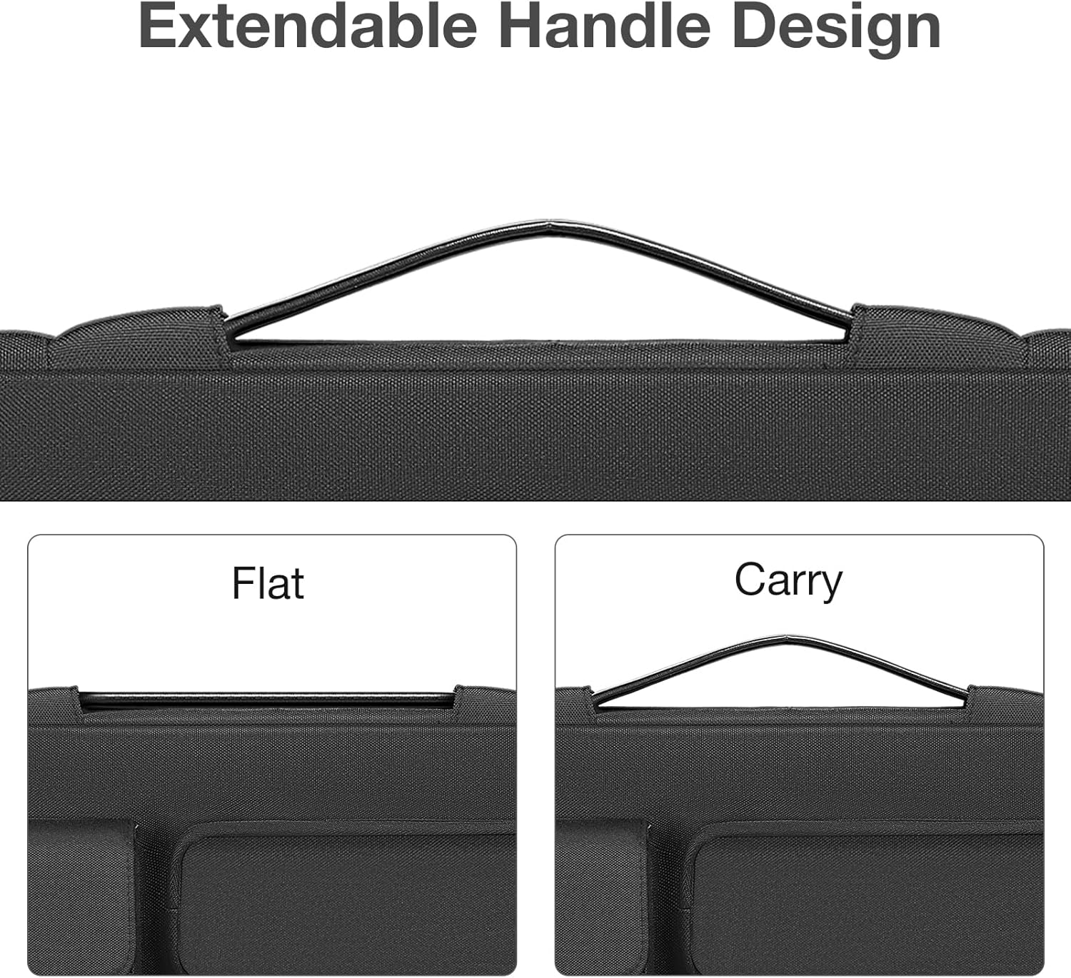MOSISO 360 Protective Laptop Sleeve 14 inch, Laptop Sleeve Compatible with HP Dell ASUS Acer, HP Stream, Dell Latitude, IdeaPad, Side Opening Bag with 2 Raised and 1 Flapover Pockets