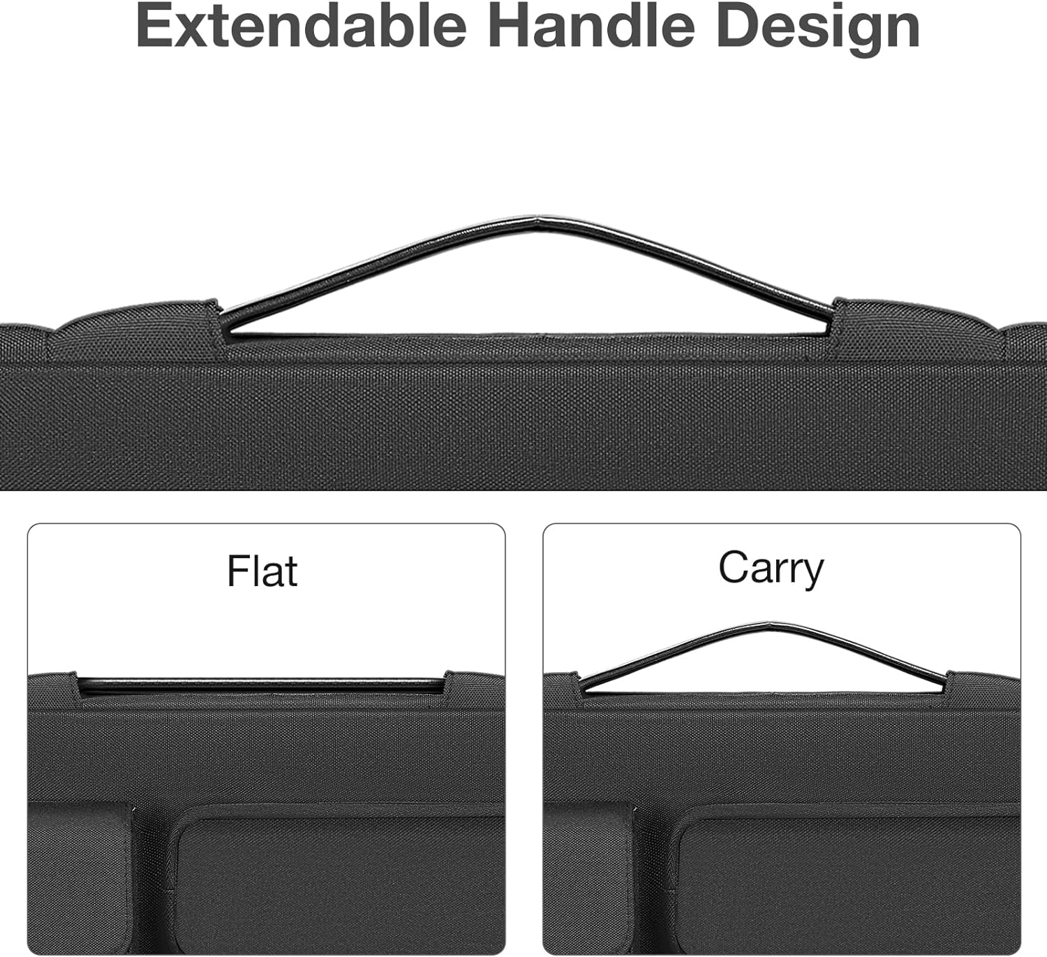 MOSISO 360 Protective Laptop Sleeve 14 inch, Laptop Sleeve Compatible with HP Dell ASUS Acer, HP Stream, Dell Latitude, IdeaPad, Side Opening Bag with 2 Raised and 1 Flapover Pockets