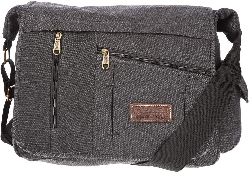 Christian Wippermann stor XL herr dam väska axelväska kanvas Messenger Bag