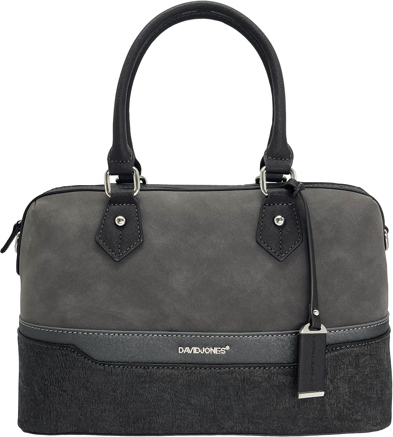 David Jones - Dam Stor Handväska - PU Läder Tote Bag - Praktisk Randig Axelväska - Kvinnor Medelstor Väska Axelremsväska Tygväska Damväska Shopper - Trendig Mode Elegant Kontor Arbete