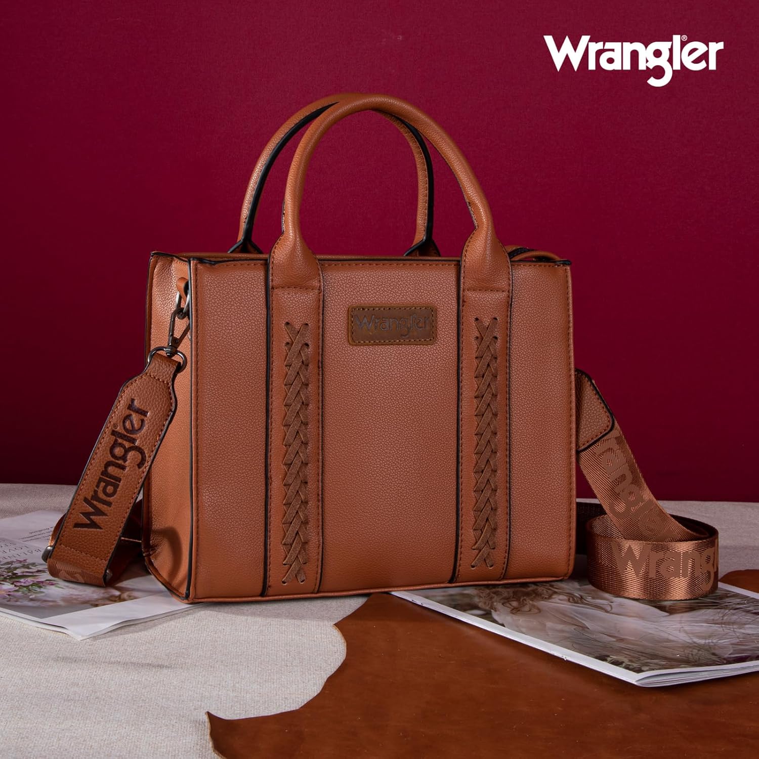 Montana West Wrangler Tote Bag for Women Zipper Shoulder Handbag toteväskor