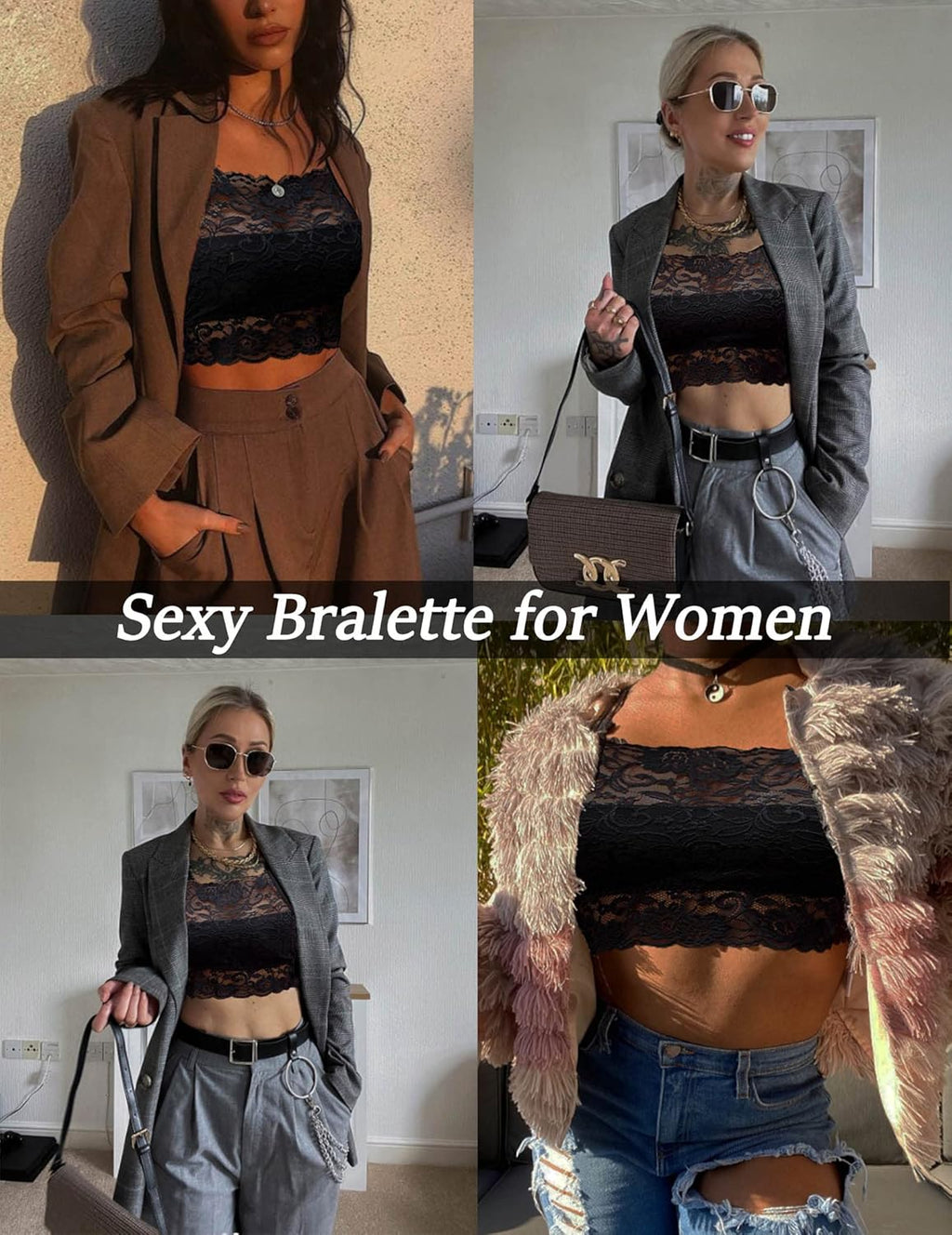 Avidlove Damer spets crop top camilose undertröja magfri toppar