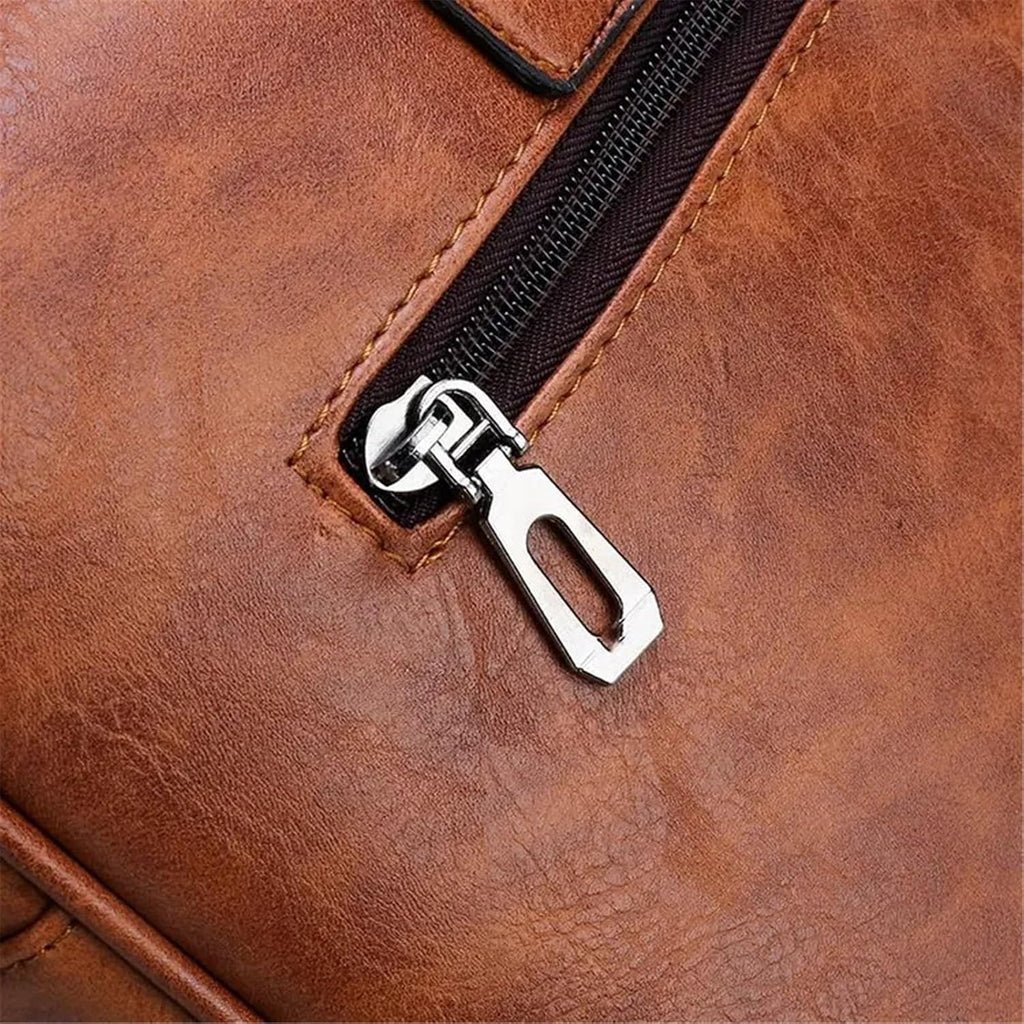 För kontorsbruk Bussiness Bag Large Capacity Läder Lyx 14 tums portföljer Tote Bolsas Handväska Shoulder Crossbody Väskor Bärbar förvaring