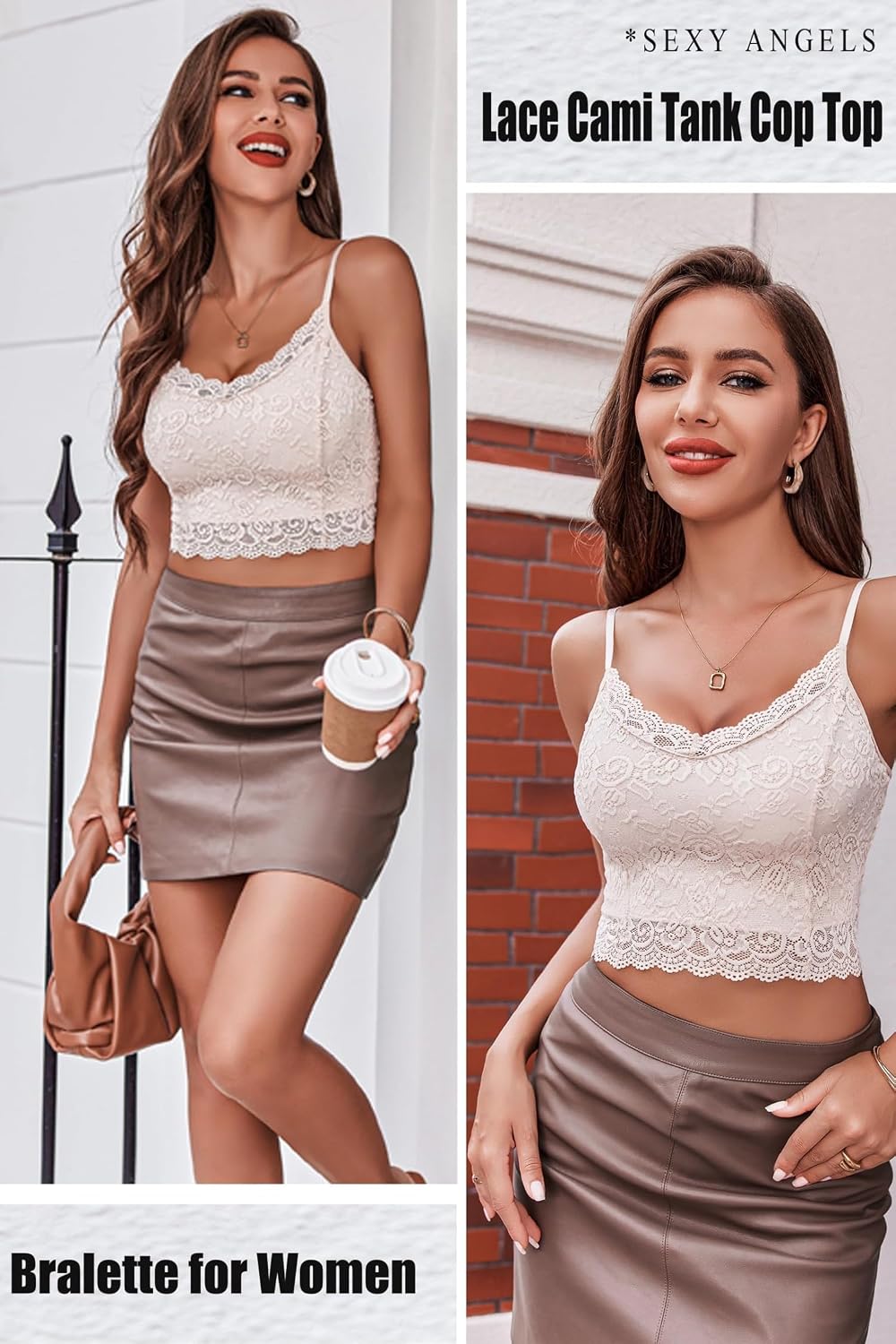 Avidlove dam spets bustier topp sexig bralette undertröja basic spagettiremmar camisole V-ringad rygg urtagning design tank toppar crop