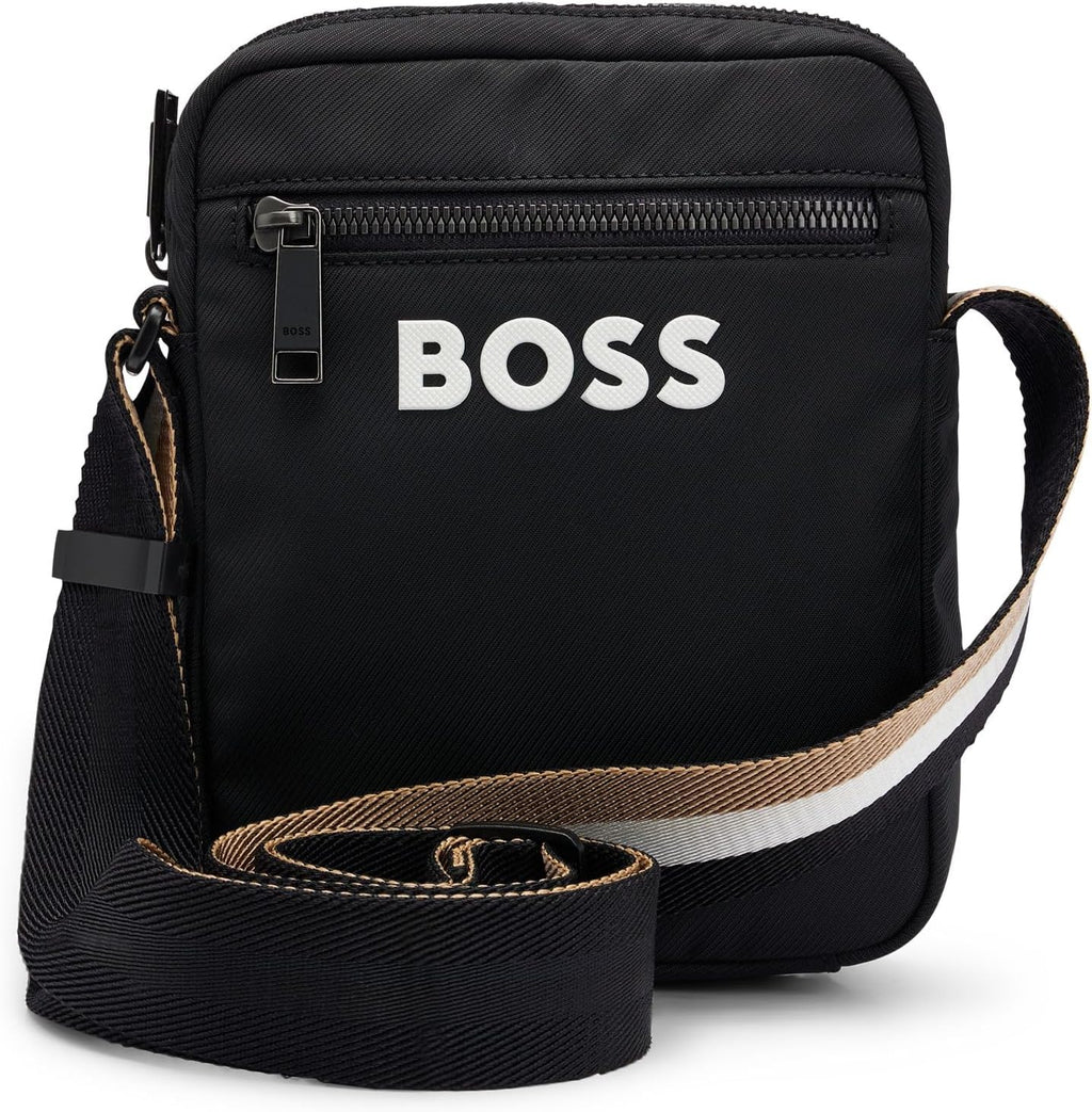 BOSS Axelväska för män, crossbag Catch 3.0 NS zip, Black1, Einheitsgröße