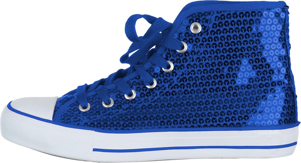 Brandsseller Dam Glitter sneakers paljetter halv höga spets damstövlar.