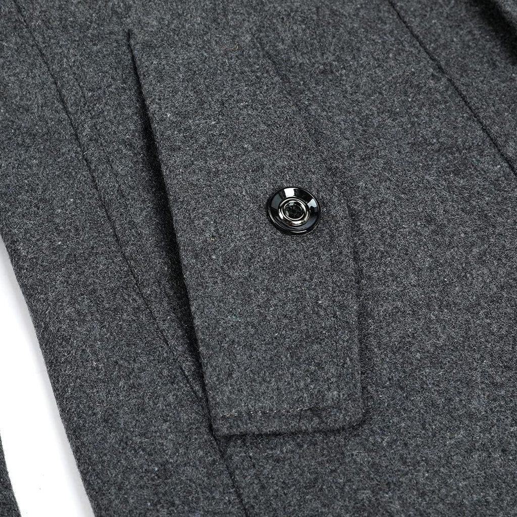 Rockar för Herr Casual Vinter Ullkappor Regular Fit Vinter kappa Ärtkappa för Vintern