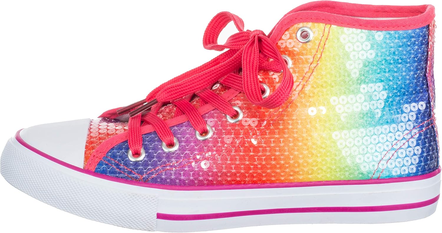 Brandsseller Dam Glitter sneakers paljetter halv höga spets damstövlar.