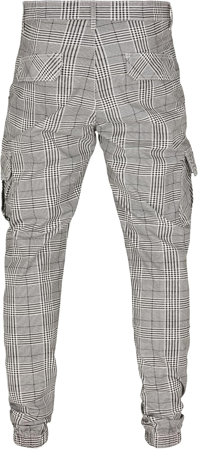 Urban Classics herr Byxor Aop Glencheck Cargo Jog Pants