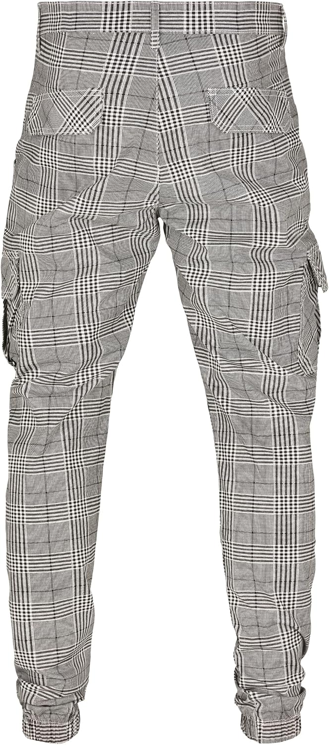 Urban Classics herr Byxor Aop Glencheck Cargo Jog Pants