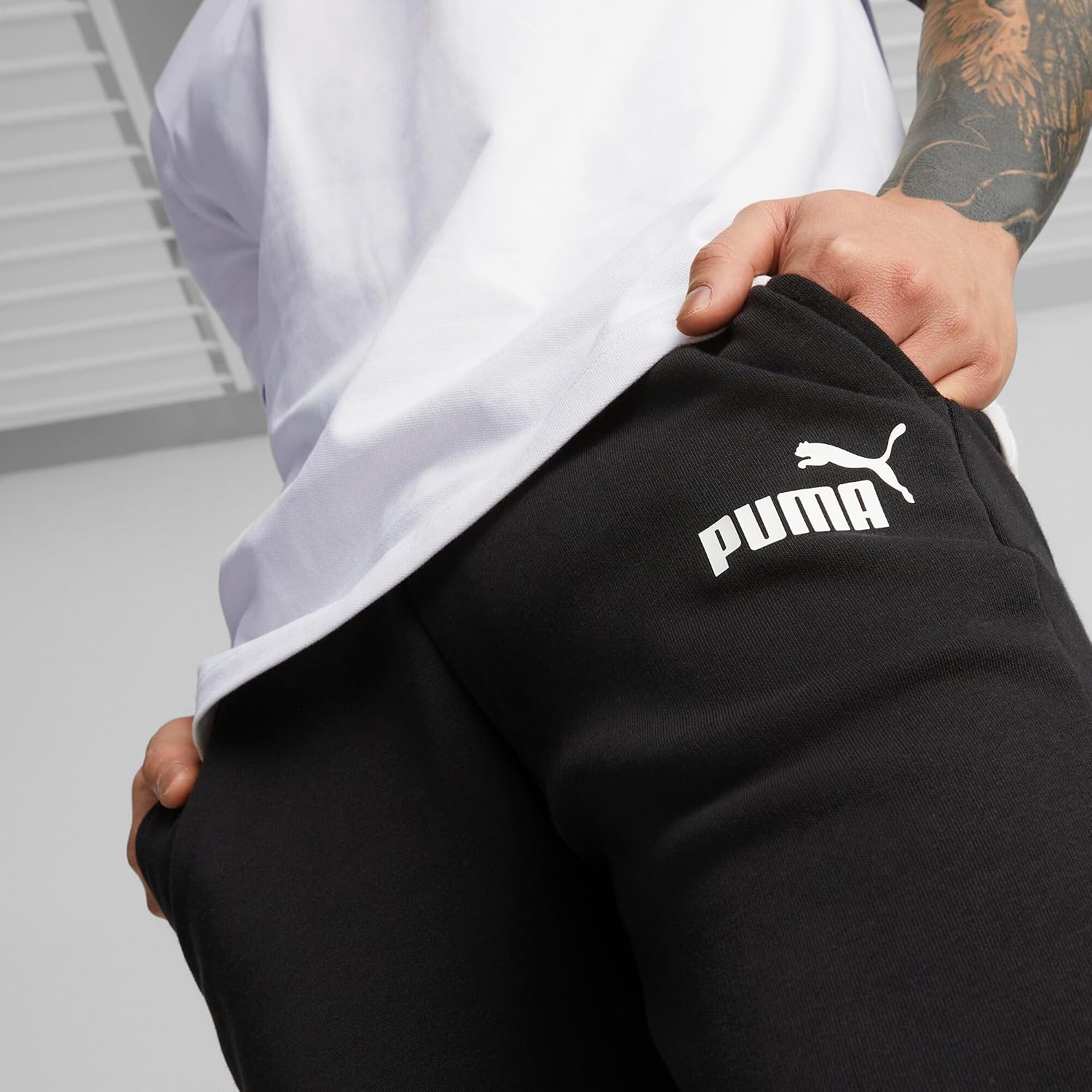 PUMA herr Stickade byxor Ess logo byxor Tr Cl