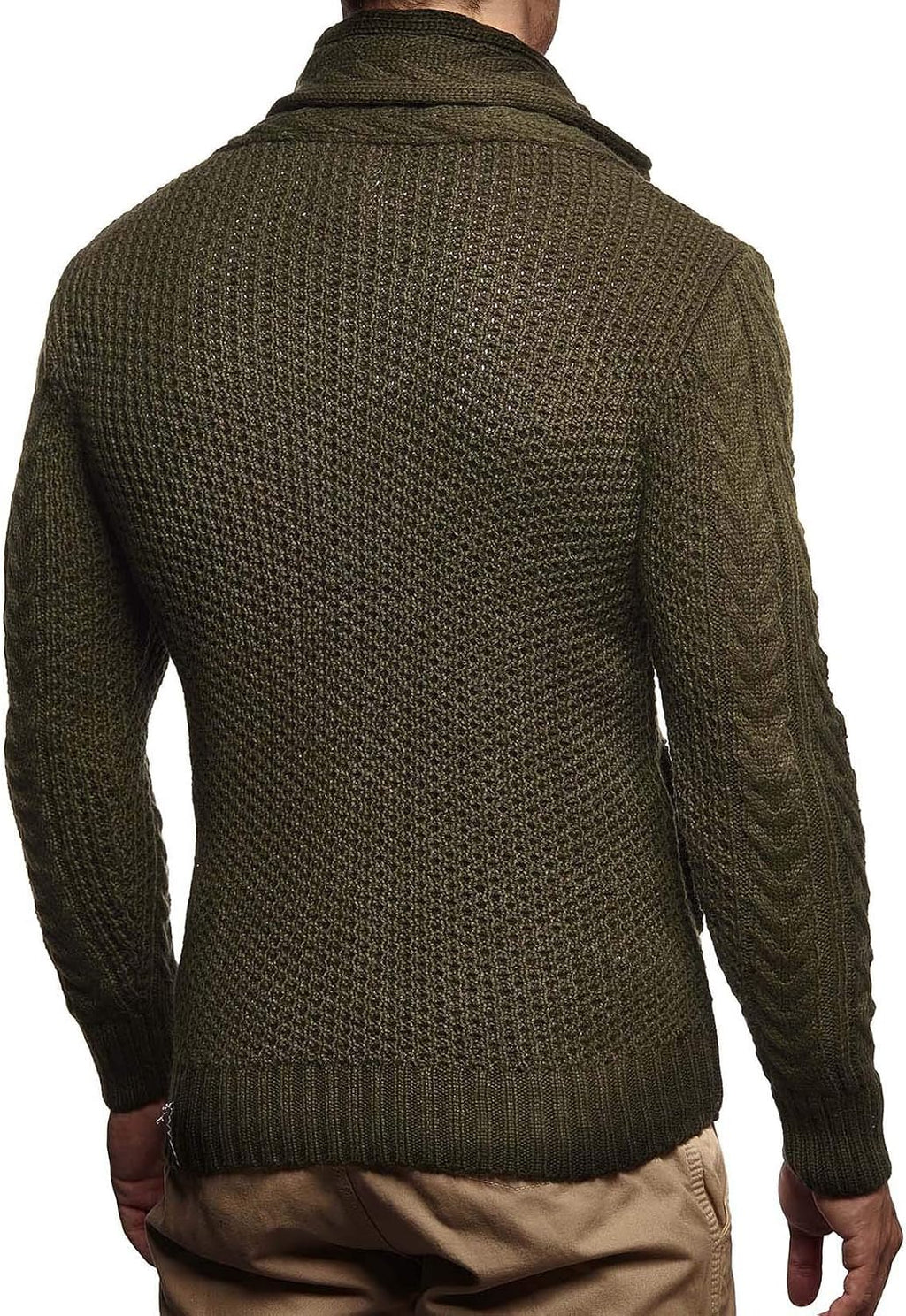 Leif Nelson Herrcardigan, jacka med sjalkrage, LN-4195