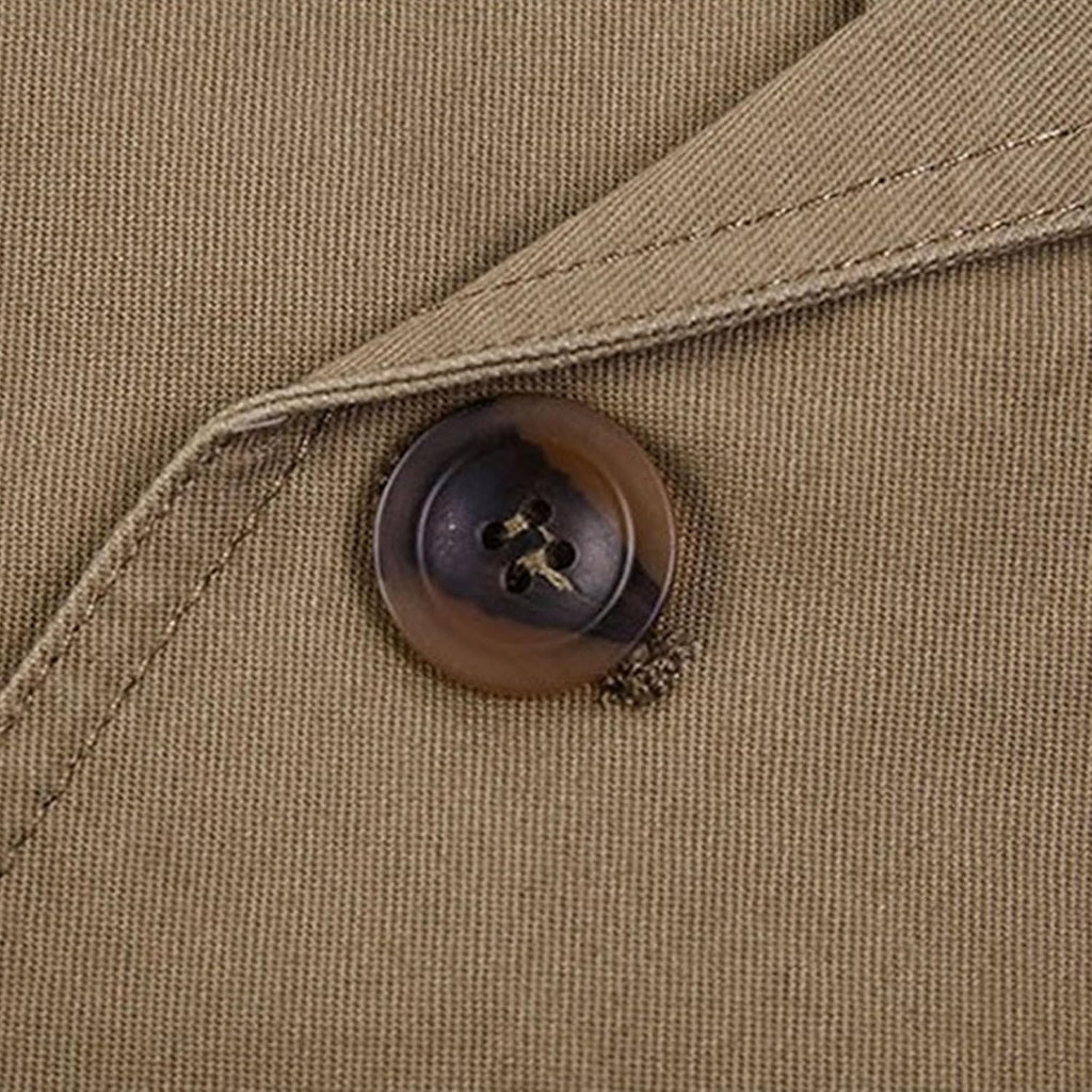Randig randig twill kostym jacka bomull tre knappar sportrock vardaglig arbetskläder blazer för män