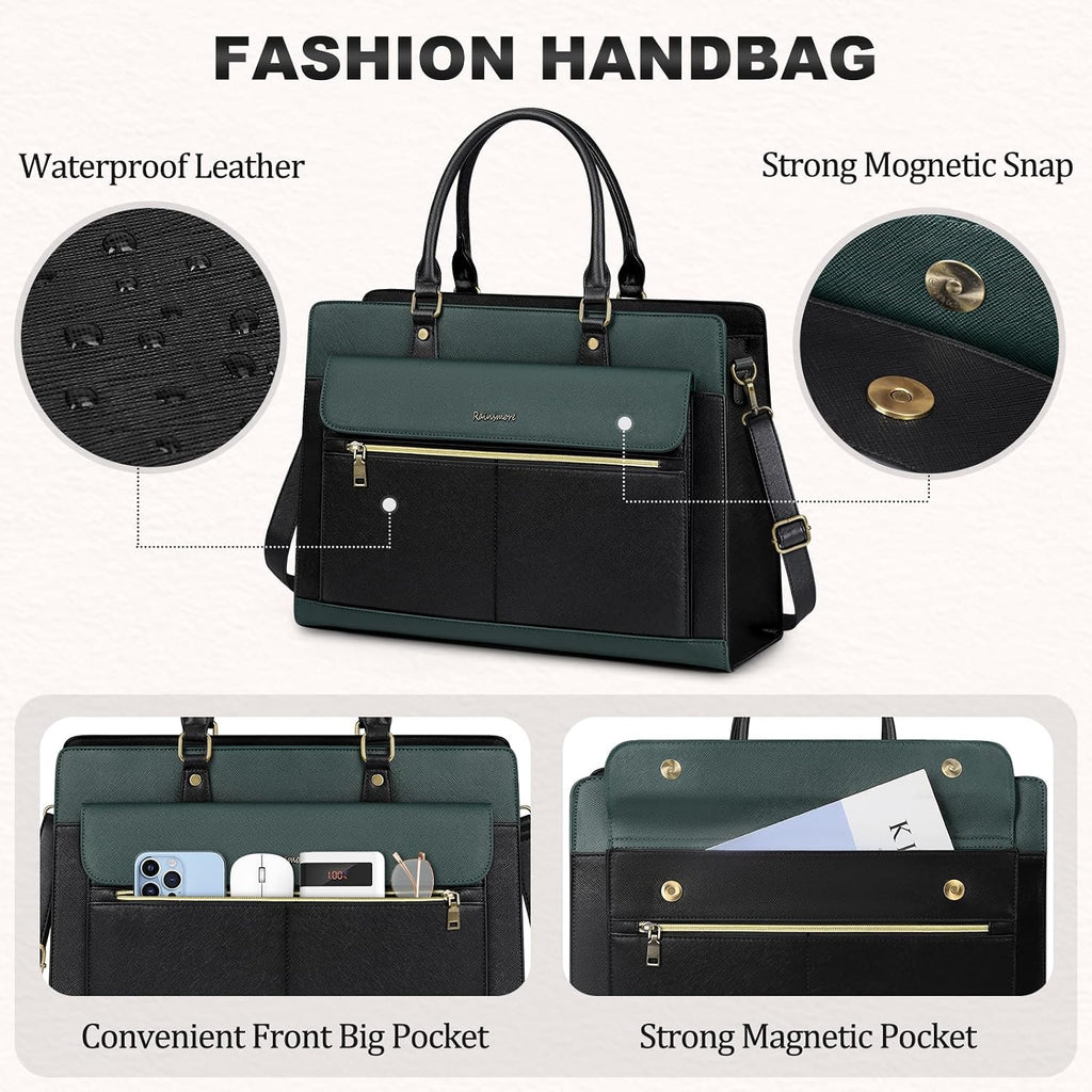 RAINSMORE Handväska damer shopper damer stor med plånbok 2-delat set