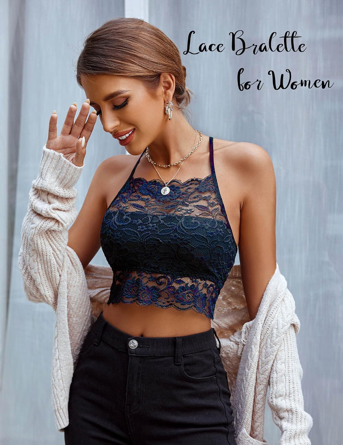 Avidlove Damer spets crop top camilose undertröja magfri toppar
