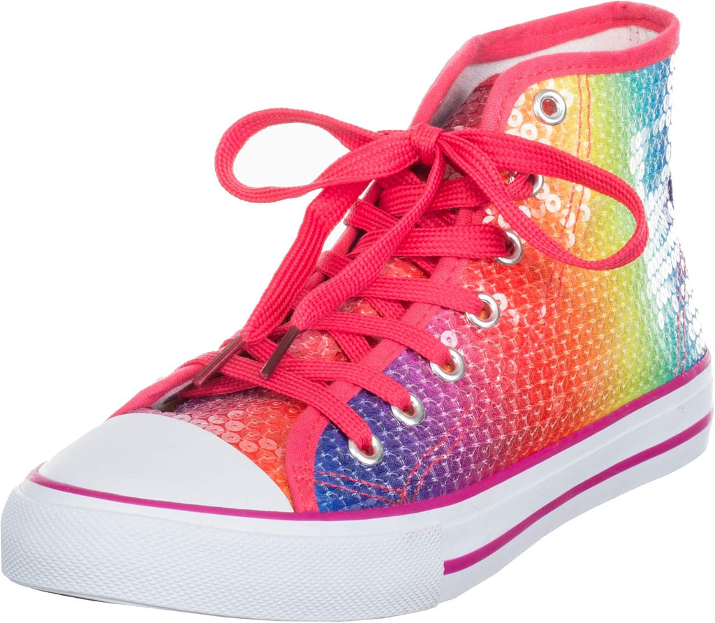 Brandsseller Dam Glitter sneakers paljetter halv höga spets damstövlar.