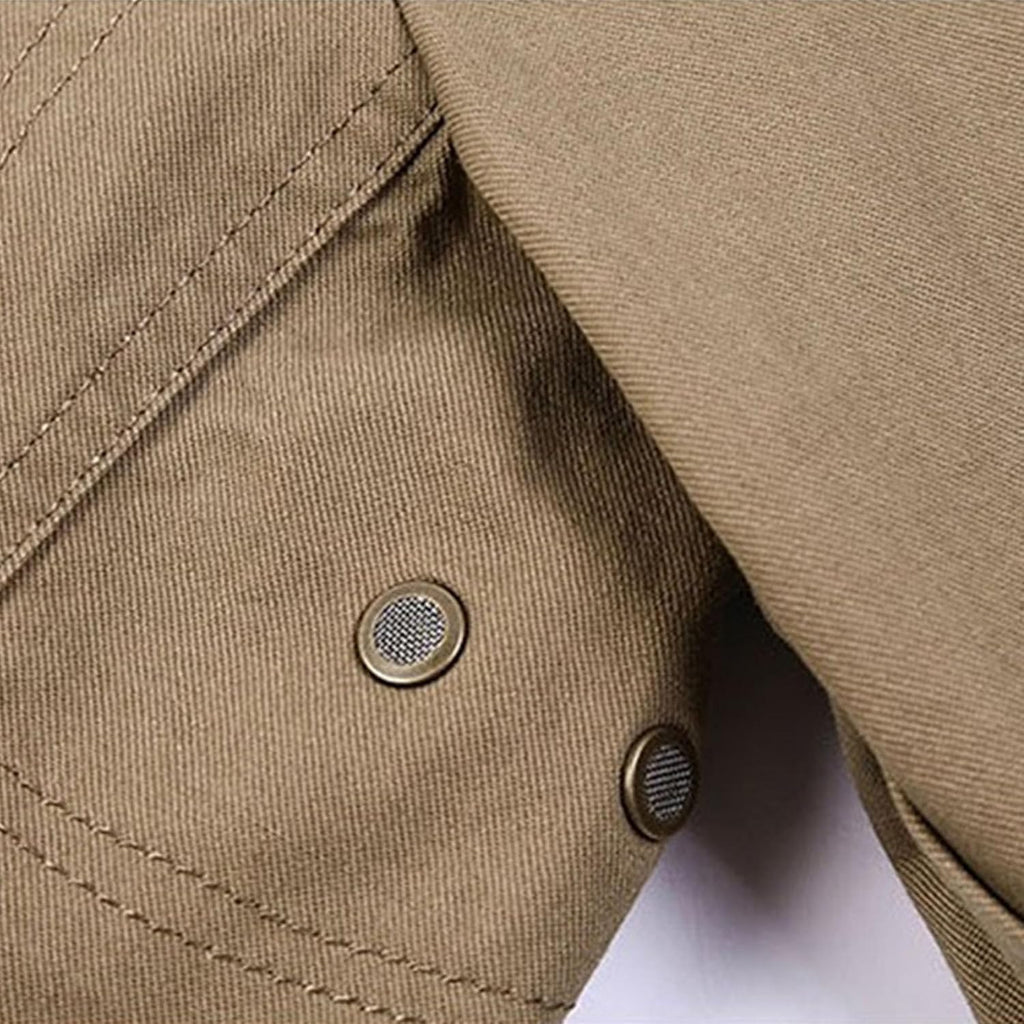 Randig randig twill kostym jacka bomull tre knappar sportrock vardaglig arbetskläder blazer för män