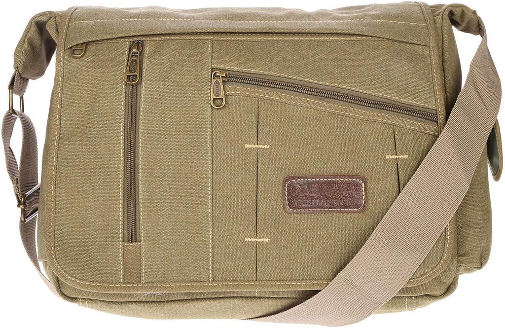 Christian Wippermann stor XL herr dam väska axelväska kanvas Messenger Bag