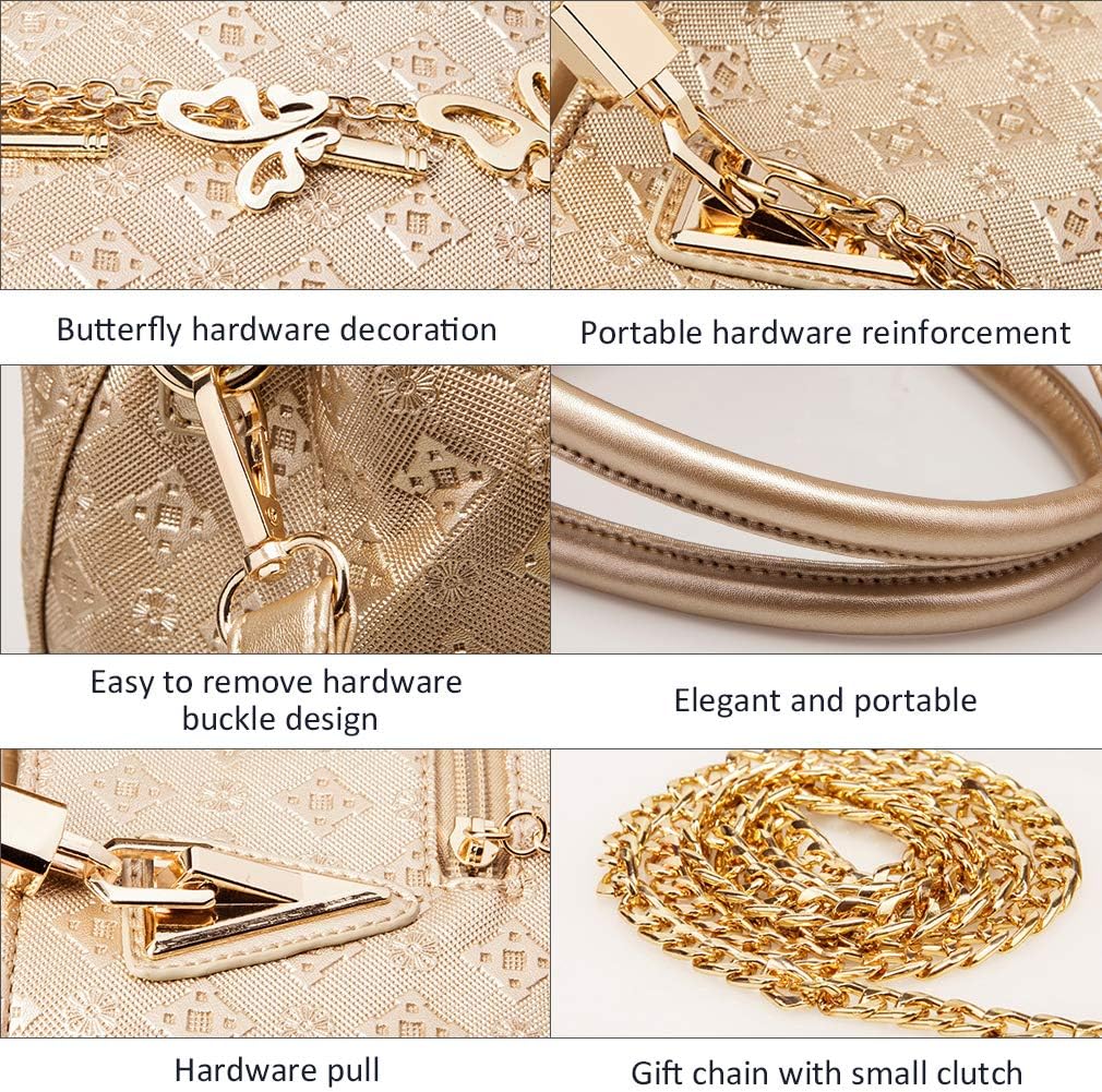 Pahajim Handväska dam Stor Crossbody Clutch Dam axelväska 4-delad Hobo Top Handle Axelväska Axel- och kopplingsgåva