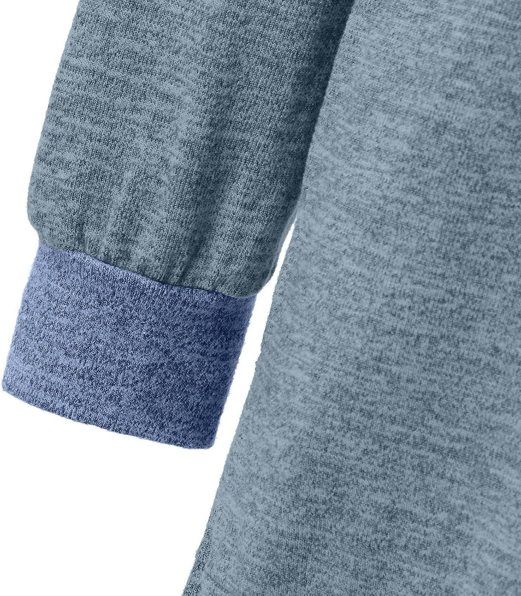 HUIFUAO T-shirt för kvinnor långärmad rund hals färgblock delad topp lös pullover topp skjorta kvinnor svart plus size t-shirt