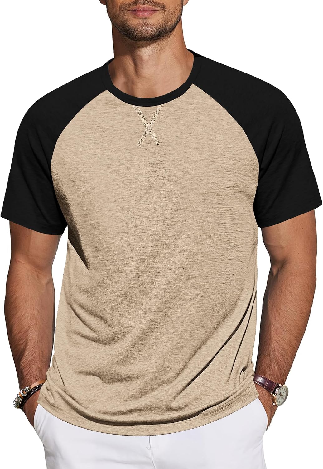 TARAINYA T-shirt herr bomull kortärmad rund hals enfärgad skjortor män sommar M-4XL