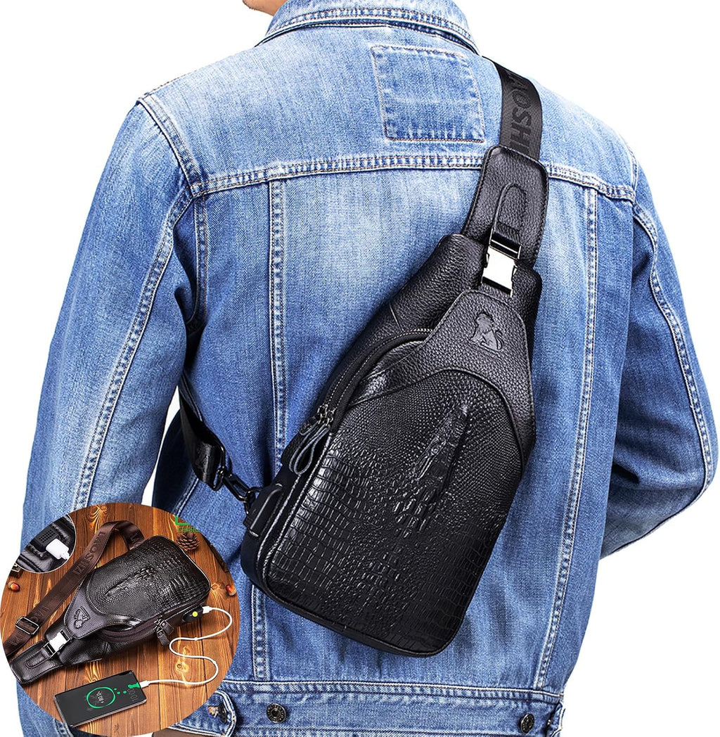 pundarika läder män väska crossbody, man väskor för män crossbody, herrar axelväska, justerbar axelrem