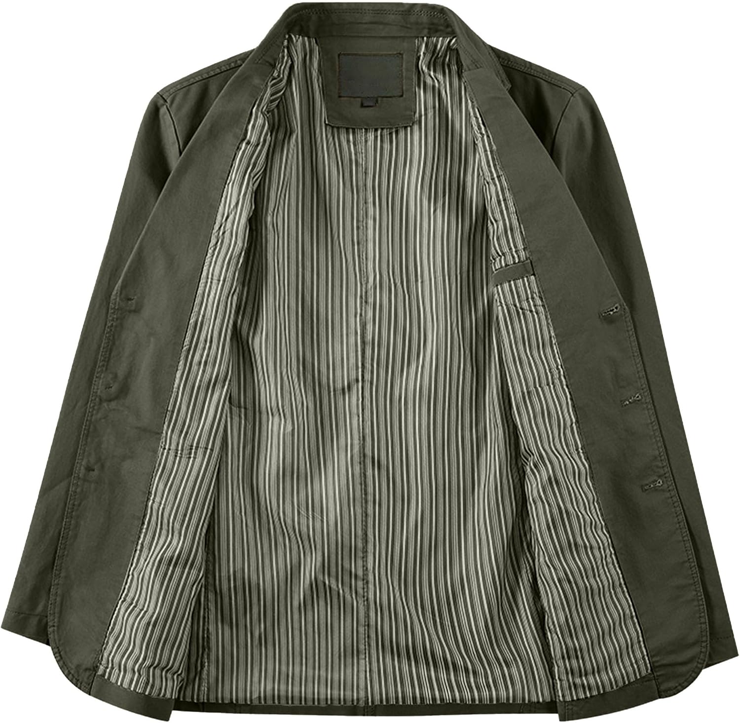 Randig randig twill kostym jacka bomull tre knappar sportrock vardaglig arbetskläder blazer för män