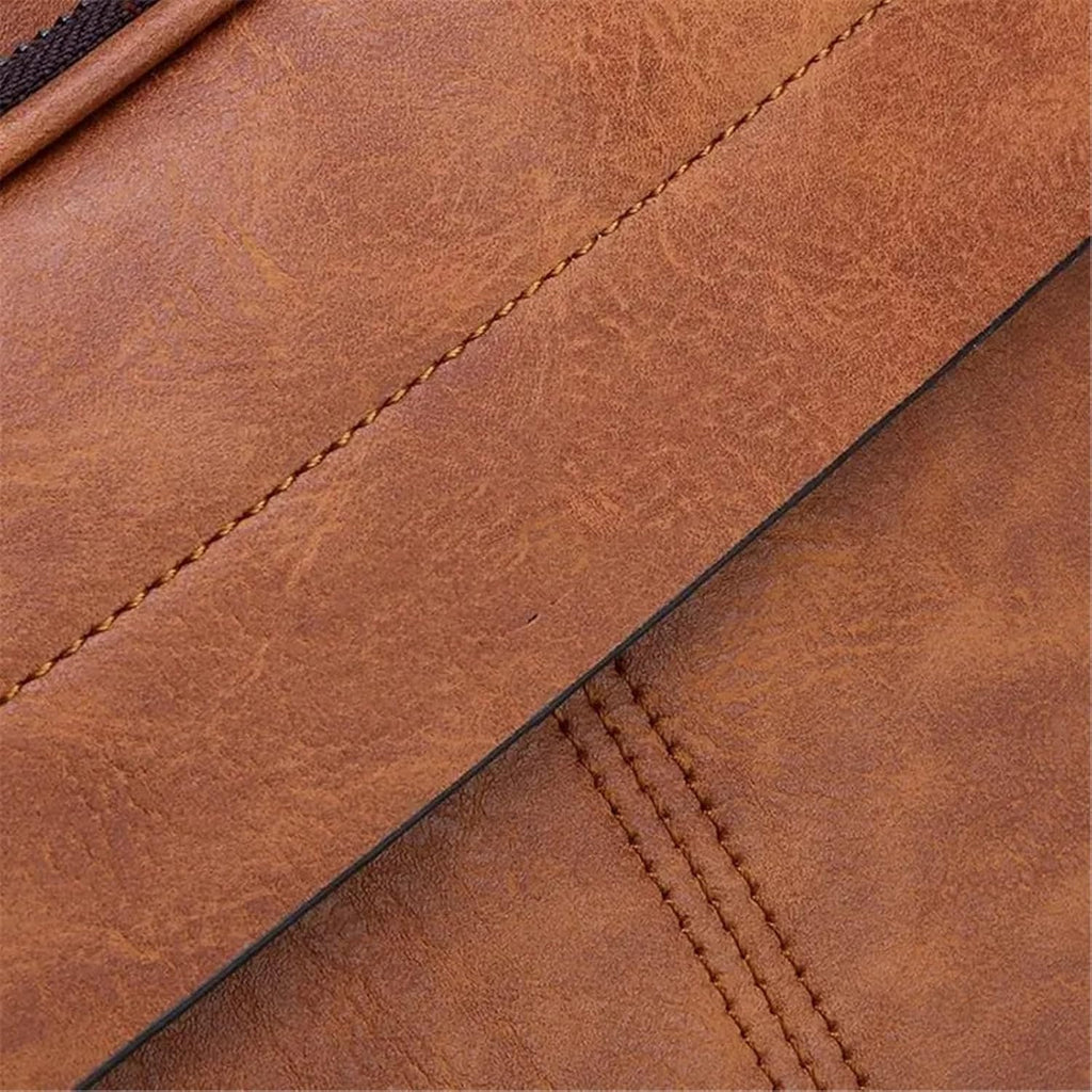 För kontorsbruk Bussiness Bag Large Capacity Läder Lyx 14 tums portföljer Tote Bolsas Handväska Shoulder Crossbody Väskor Bärbar förvaring