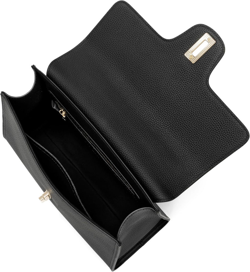 Carlheim, Skagen Genuine Leather collection, Estelle Genuine Leather Handbag (Black)
