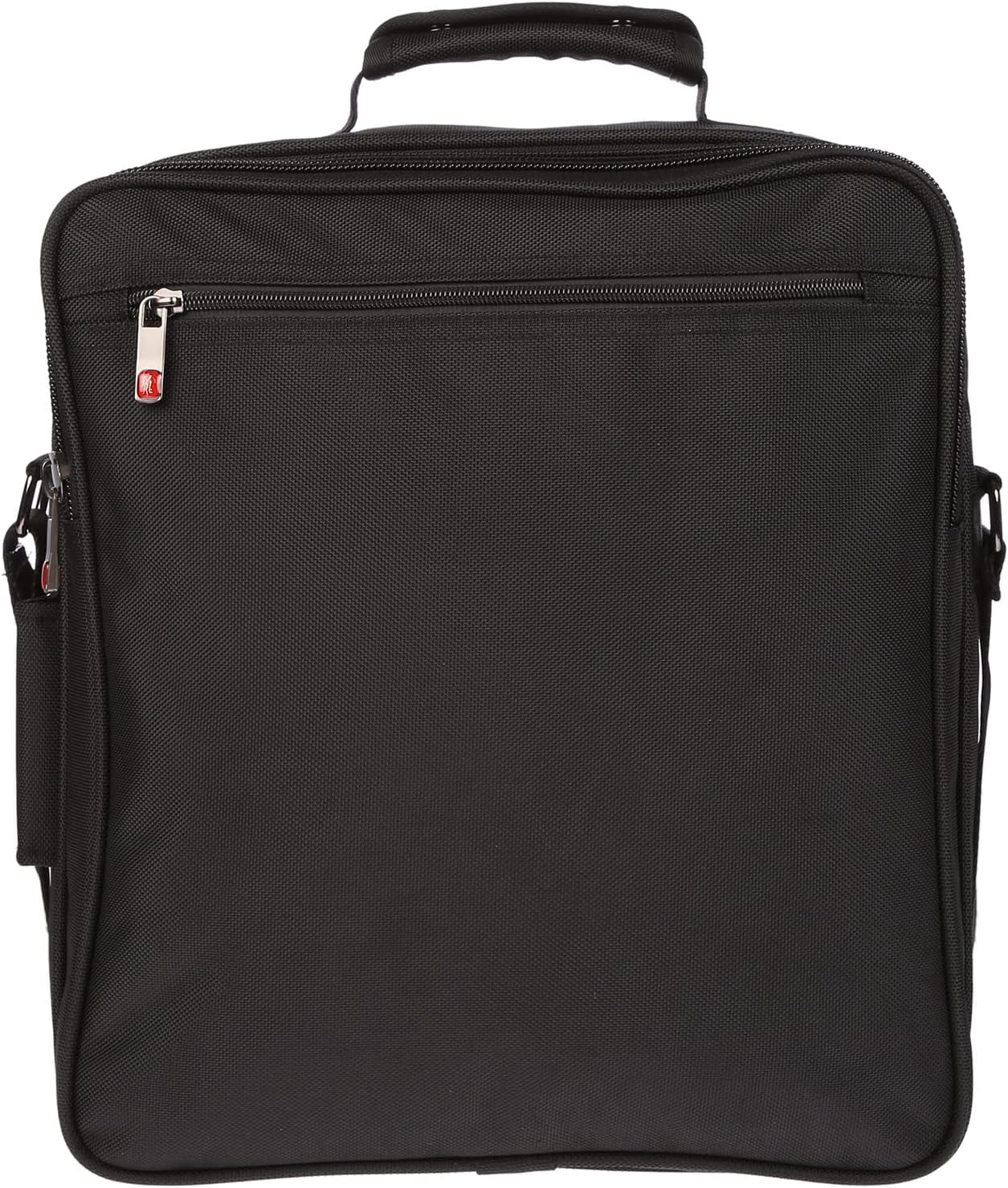 Christian Wippermann XXL axelväska flygvärdinneväska herrar väska Messenger arbetsväska laptopväska, svart, 31 x 37 x 17 cm