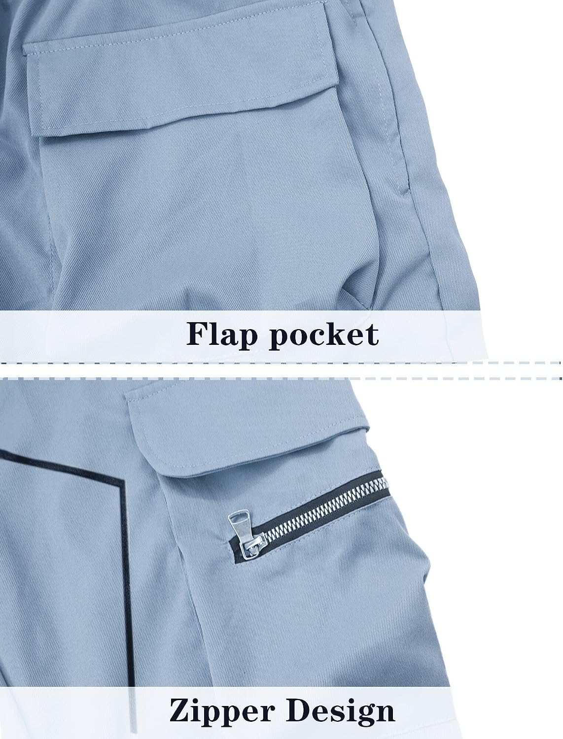 AIEOE Cargobyxor, herr, hip hop, techwear, cargobyxor med reflekterande ränder, streetwear, punkbyxor, joggingbyxor, joggingbyxor med fickor, elastisk linning