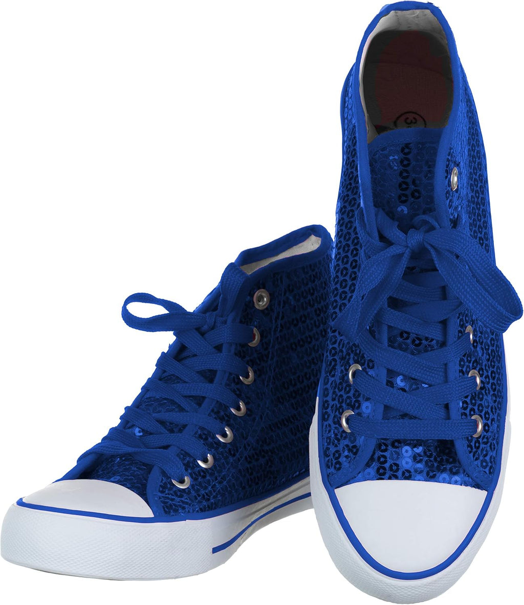 Brandsseller Dam Glitter sneakers paljetter halv höga spets damstövlar.