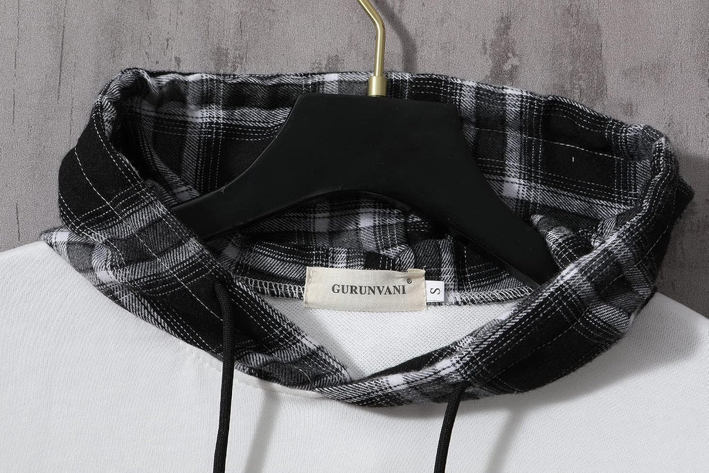 GURUNVANI Lappteknik huvtröjor herr bokstavstryck streetwear huvtröja herr sweatshirt