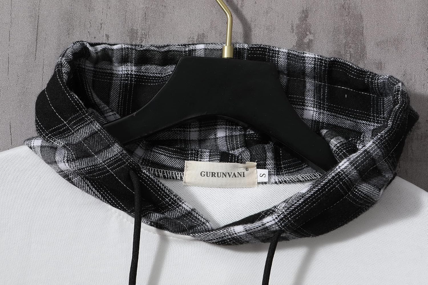 GURUNVANI Lappteknik huvtröjor herr bokstavstryck streetwear huvtröja herr sweatshirt