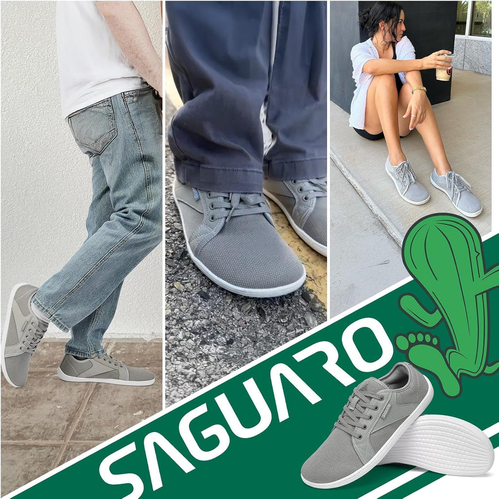 SAGUARO Unisex Knit Barfoot skor med Zero Drop Sula, Luck , Storlek 36–48