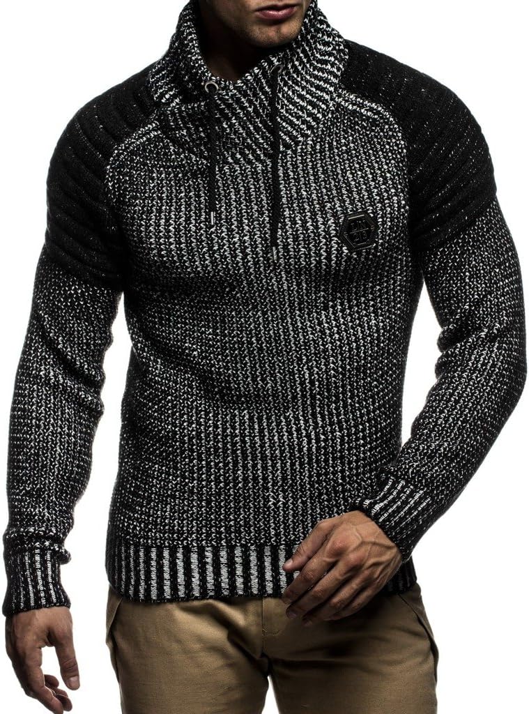 Leif Nelson Pullover stickad tröja för män LN-5235