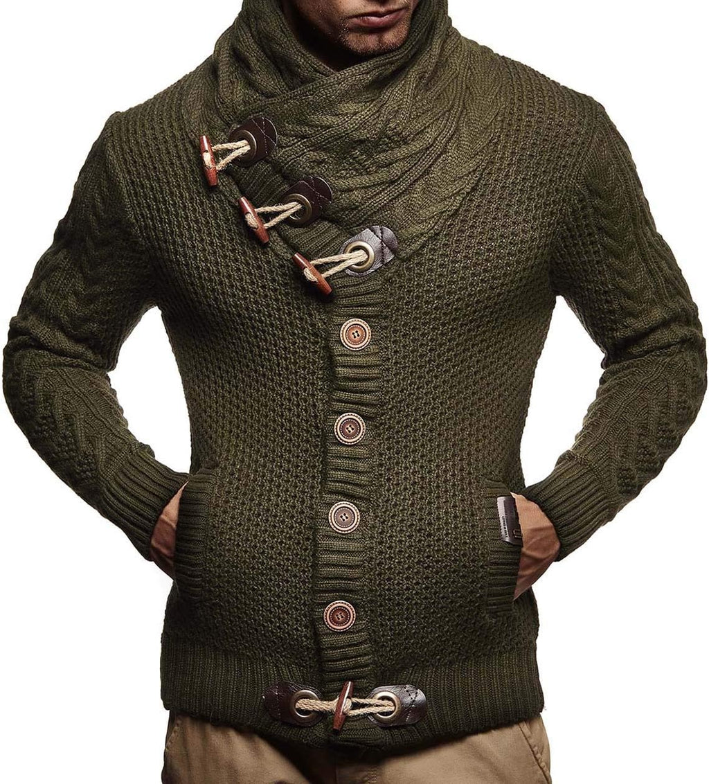 Leif Nelson Herrcardigan, jacka med sjalkrage, LN-4195