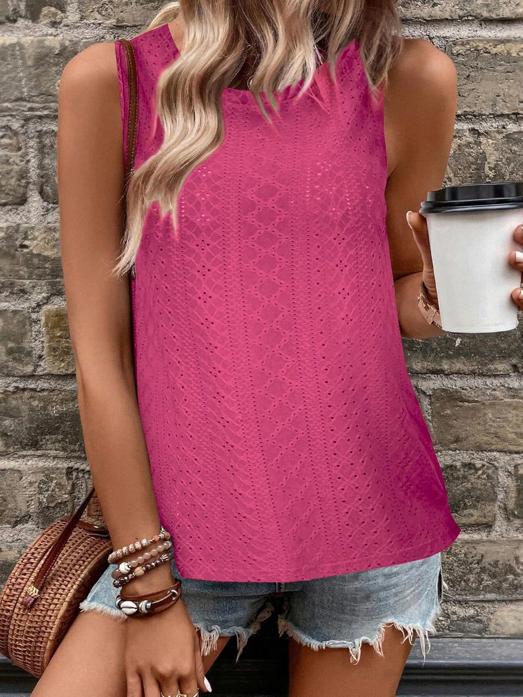 Zeagoo damlinne 2026 sommar ärmlös t-shirt rund hals blustopp lätt eleganta toppar basic top S–XXL
