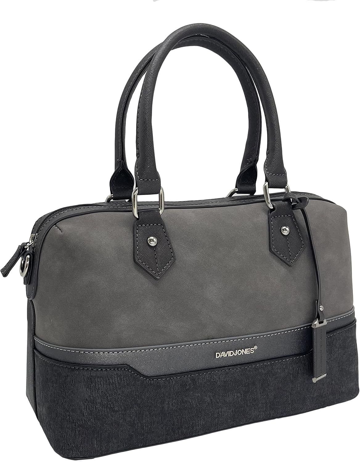 David Jones - Dam Stor Handväska - PU Läder Tote Bag - Praktisk Randig Axelväska - Kvinnor Medelstor Väska Axelremsväska Tygväska Damväska Shopper - Trendig Mode Elegant Kontor Arbete
