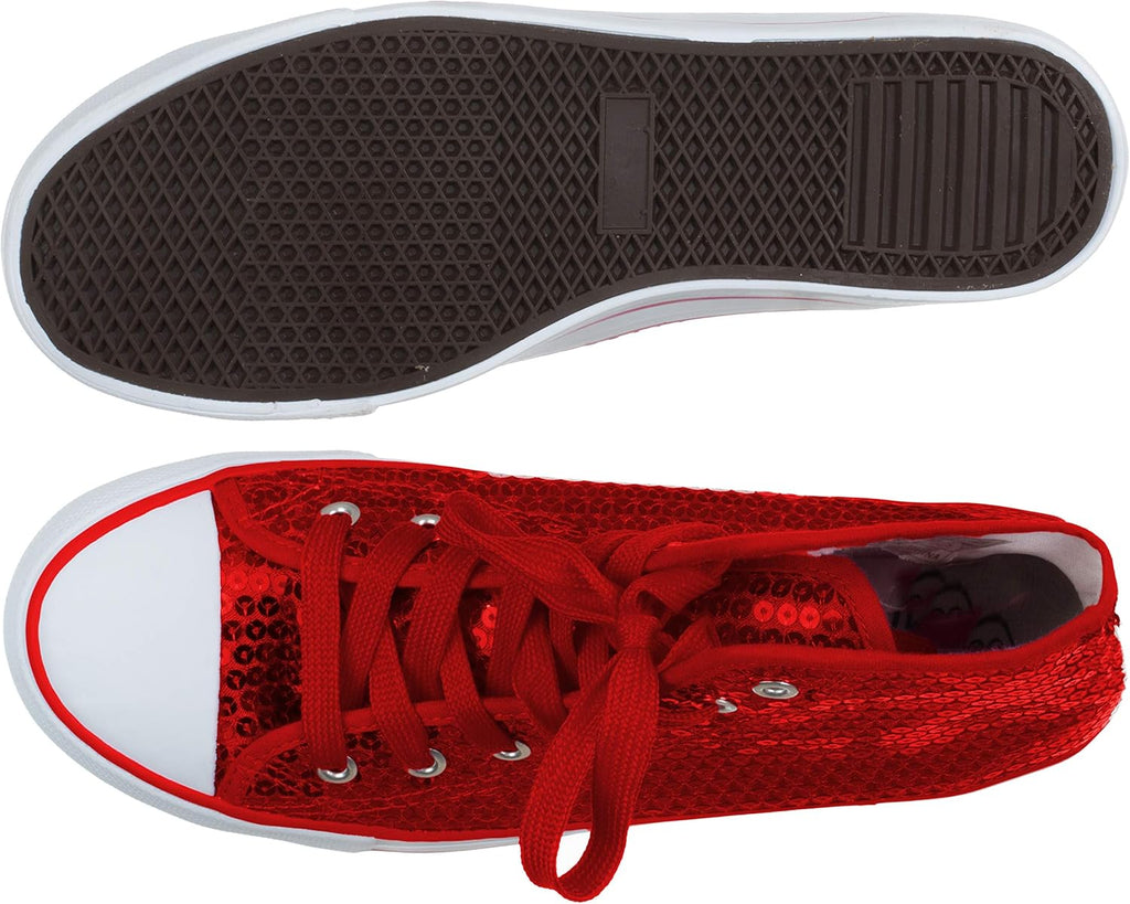 Brandsseller Dam Glitter sneakers paljetter halv höga spets damstövlar.