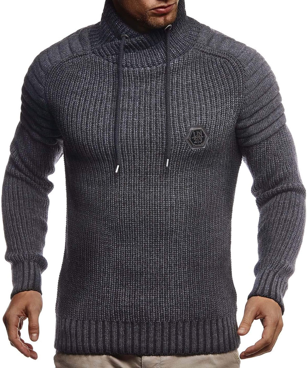 Leif Nelson Pullover stickad tröja för män LN-5235