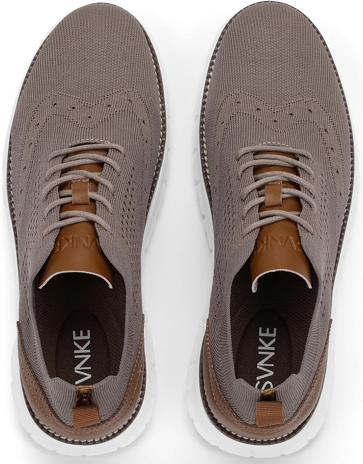 SVNKE mäns Oxfordskor formella promenadskor finskor klassiska halkfria business vardagsskor snörning lätt sneaker
