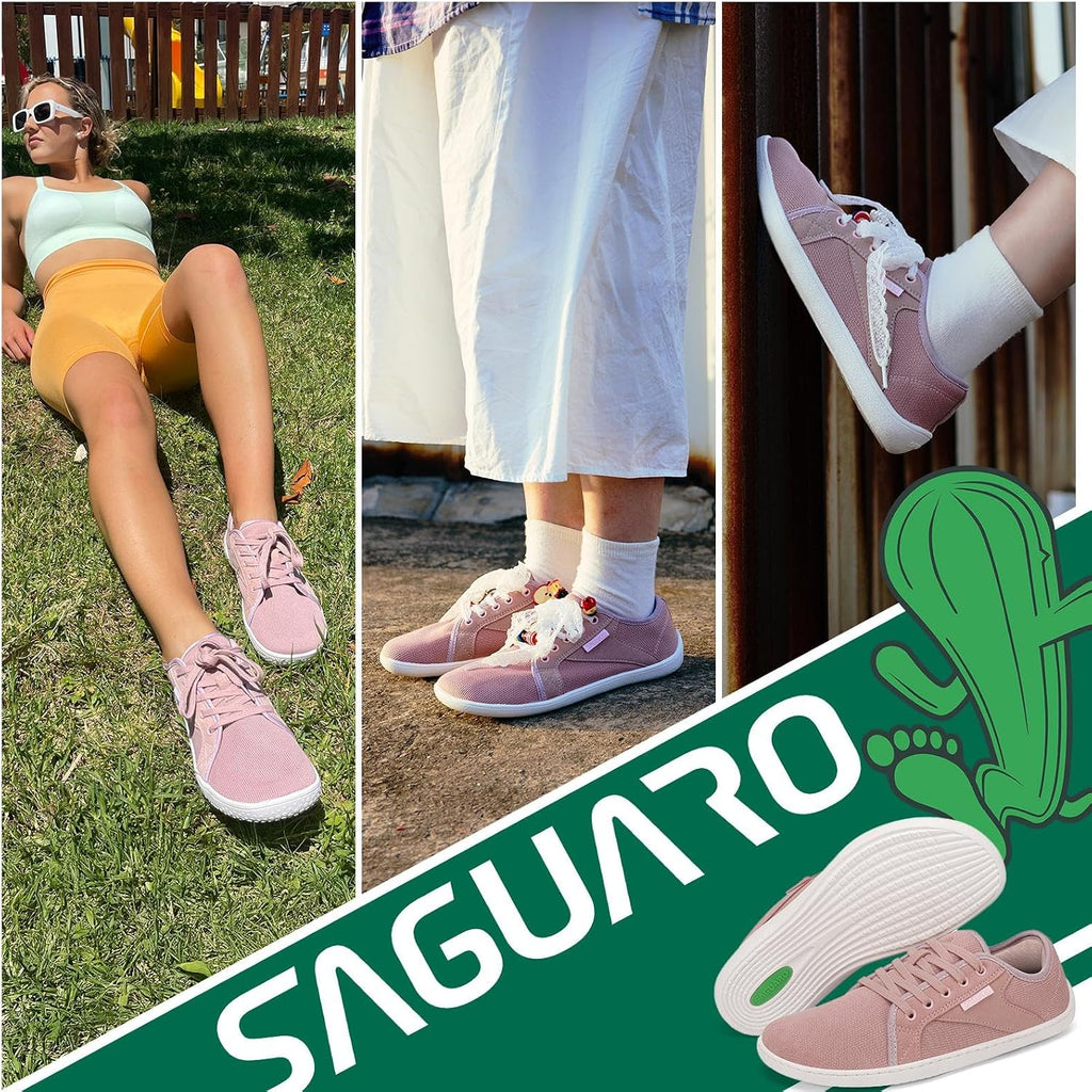 SAGUARO Unisex Knit Barfoot skor med Zero Drop Sula, Luck , Storlek 36–48