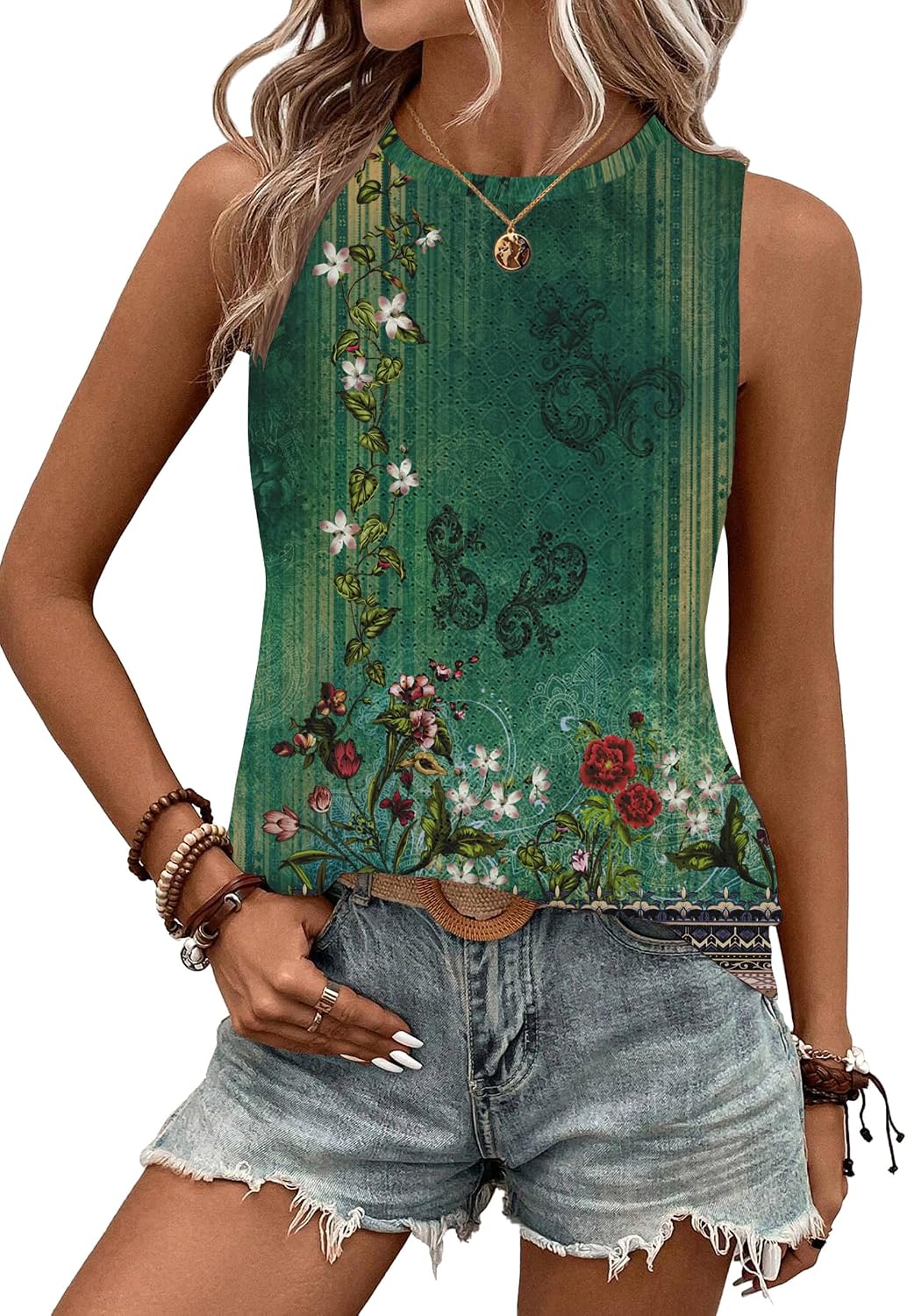 Zeagoo damlinne 2026 sommar ärmlös t-shirt rund hals blustopp lätt eleganta toppar basic top S–XXL