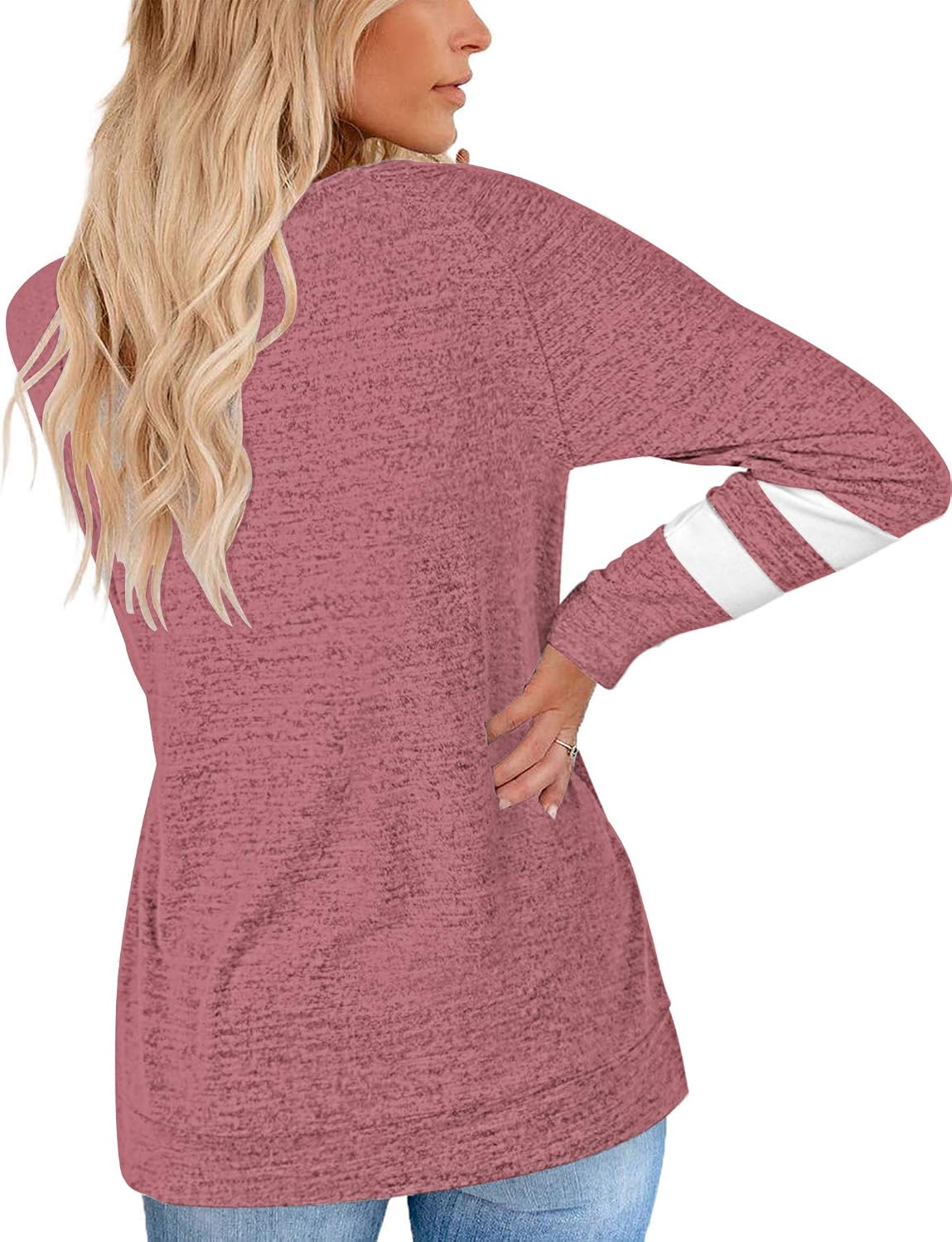 MOLERANI Långärmad rund hals lediga T-shirts blusar sweatshirts tunika toppar för vintern