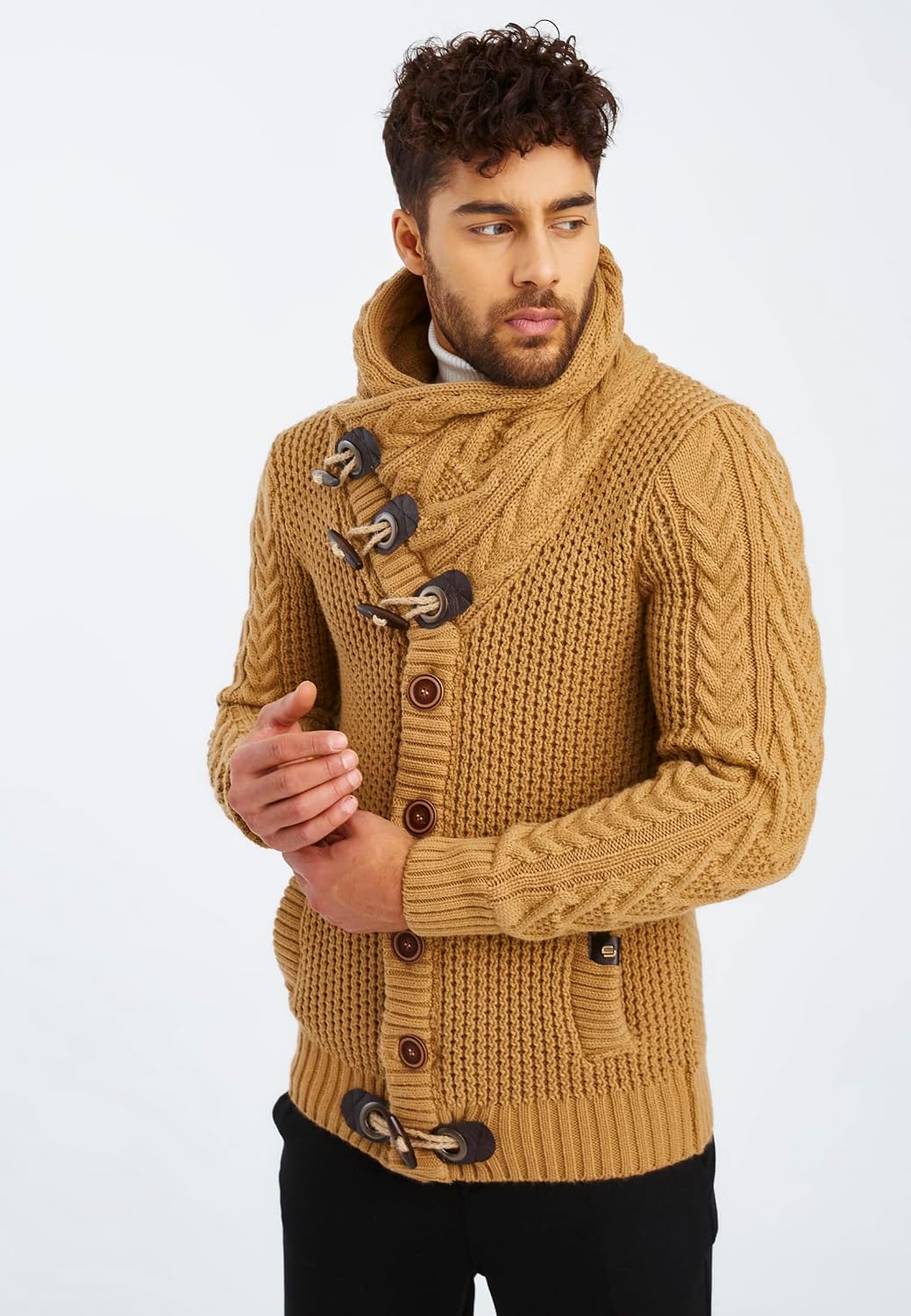 Leif Nelson Herrcardigan, jacka med sjalkrage, LN-4195
