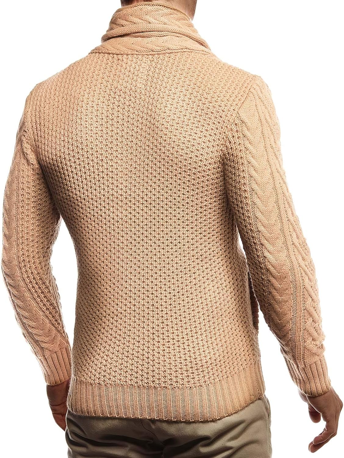 Leif Nelson Herrcardigan, jacka med sjalkrage, LN-4195