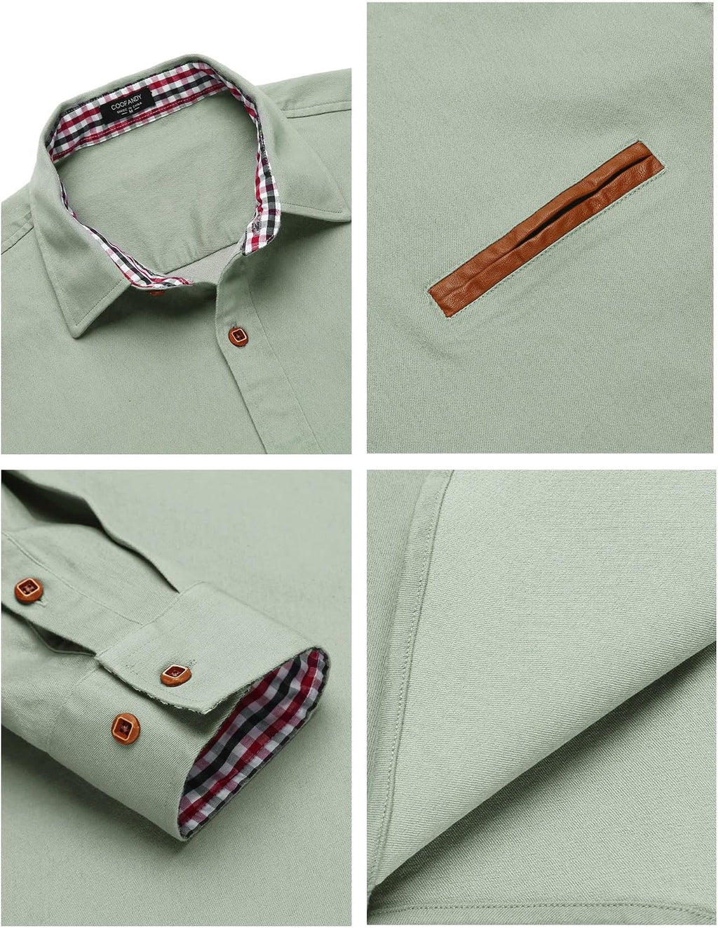 COOFANDY jeansskjorta för män, denimskjorta, långärmad skjorta, cowboystil, fritidsskjorta, män, Kent krage, affärer, ledig